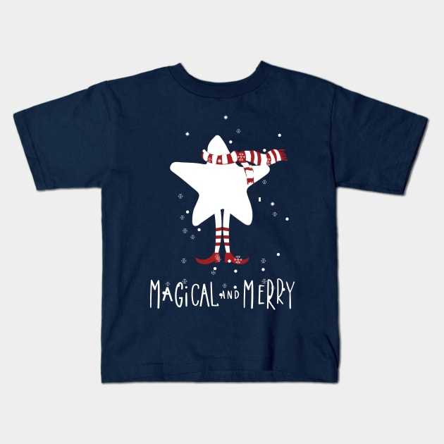 Magical and Merry Kids T-Shirt by studioaartanddesign